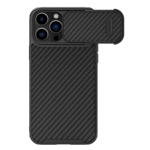 Nillkin Synthetic Fiber S Case etui iPhone 14 Pro z osłoną na aparat czarny Nillkin Synthetic Fiber S Case etui iPhone 14 Pro z osłoną na aparat czarny