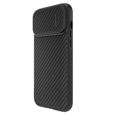 Nillkin Synthetic Fiber S Case etui iPhone 14 Pro z osłoną na aparat czarny Nillkin Synthetic Fiber S Case etui iPhone 14 Pro z osłoną na aparat czarny