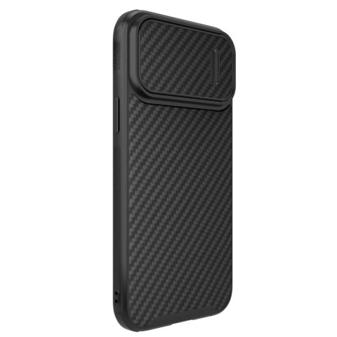 Nillkin Synthetic Fiber S Case etui iPhone 14 Pro z osłoną na aparat czarny Nillkin Synthetic Fiber S Case etui iPhone 14 Pro z osłoną na aparat czarny