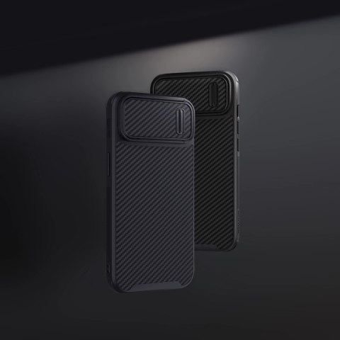 Nillkin Synthetic Fiber S Case etui iPhone 14 Pro z osłoną na aparat czarny Nillkin Synthetic Fiber S Case etui iPhone 14 Pro z osłoną na aparat czarny