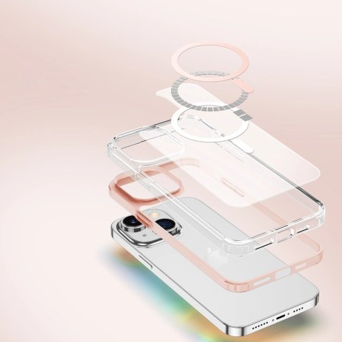 Dux Ducis Clin2 etui iPhone 14 Plus magnetyczny pokrowiec MagSafe różowe Dux Ducis Clin2 etui iPhone 14 Plus magnetyczny pokrowiec MagSafe różowe