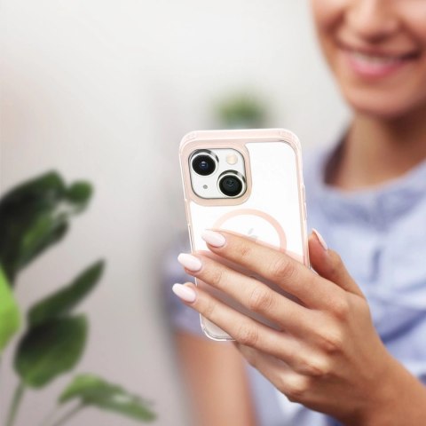 Dux Ducis Clin2 etui iPhone 14 Plus magnetyczny pokrowiec MagSafe różowe Dux Ducis Clin2 etui iPhone 14 Plus magnetyczny pokrowiec MagSafe różowe