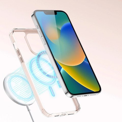 Dux Ducis Clin2 etui iPhone 14 Plus magnetyczny pokrowiec MagSafe różowe Dux Ducis Clin2 etui iPhone 14 Plus magnetyczny pokrowiec MagSafe różowe