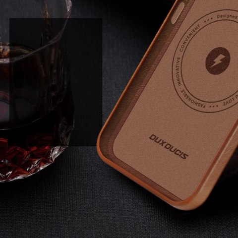 Dux Ducis Naples etui iPhone 14 Plus magnetyczny skórzany pokrowiec MagSafe brązowe Dux Ducis Naples etui iPhone 14 Plus magnetyczny skórzany pokrowiec MagSafe brązowe