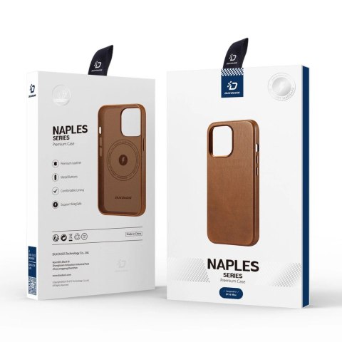 Dux Ducis Naples etui iPhone 14 Plus magnetyczny skórzany pokrowiec MagSafe brązowe Dux Ducis Naples etui iPhone 14 Plus magnetyczny skórzany pokrowiec MagSafe brązowe