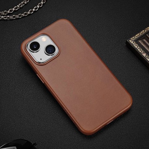 Dux Ducis Naples etui iPhone 14 Plus magnetyczny skórzany pokrowiec MagSafe brązowe Dux Ducis Naples etui iPhone 14 Plus magnetyczny skórzany pokrowiec MagSafe brązowe