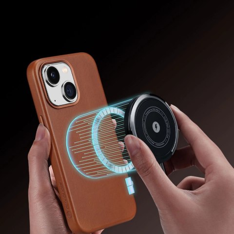 Dux Ducis Naples etui iPhone 14 Plus magnetyczny skórzany pokrowiec MagSafe brązowe Dux Ducis Naples etui iPhone 14 Plus magnetyczny skórzany pokrowiec MagSafe brązowe