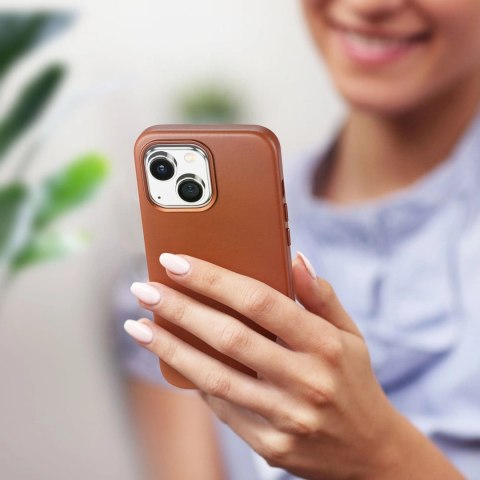 Dux Ducis Naples etui iPhone 14 Plus magnetyczny skórzany pokrowiec MagSafe brązowe Dux Ducis Naples etui iPhone 14 Plus magnetyczny skórzany pokrowiec MagSafe brązowe