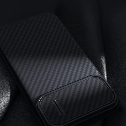 Nillkin Synthetic Fiber S Case etui iPhone 14 Pro z osłoną na aparat czarny Nillkin Synthetic Fiber S Case etui iPhone 14 Pro z osłoną na aparat czarny