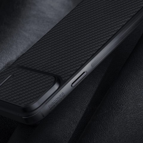 Nillkin Synthetic Fiber S Case etui iPhone 14 Pro z osłoną na aparat czarny Nillkin Synthetic Fiber S Case etui iPhone 14 Pro z osłoną na aparat czarny