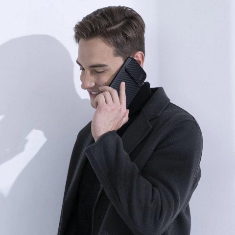 Nillkin Synthetic Fiber S Case etui iPhone 14 Pro z osłoną na aparat czarny Nillkin Synthetic Fiber S Case etui iPhone 14 Pro z osłoną na aparat czarny