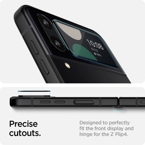 Szkło hartowane Spigen Glas.tR EZ Fit FC z folią na zawiasy na Samsung Galaxy Z Flip 4 - czarne 2 szt. Szkło hartowane Spigen Glas.tR EZ Fit FC z folią na zawiasy na Samsung Galaxy Z Flip 4 - czarne 2 szt.