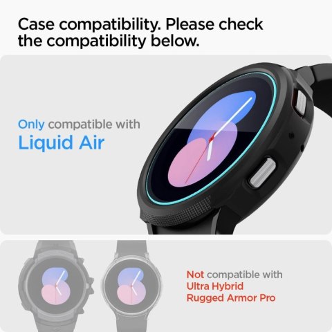 Szkło hartowane Spigen Glas.tR EZ Fit na Samsung Galaxy Watch 4 / 5 (40 mm) - 2 szt.