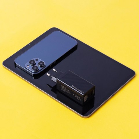 Wozinsky ładowarka GaN 65W z portami USB, USB C wspiera QC 3.0 PD czarna (WWCG01) Wozinsky ładowarka GaN 65W z portami USB, USB C wspiera QC 3.0 PD czarna (WWCG01)