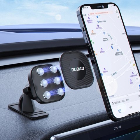 Dudao samoprzylepny magnetyczny uchwyt samochodowy do telefonu na kokpit deskę rozdzielczą czarny (F6C) Dudao samoprzylepny magnetyczny uchwyt samochodowy do telefonu na kokpit deskę rozdzielczą czarny (F6C)