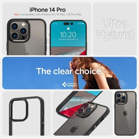 Etui Spigen Ultra Hybrid na iPhone 14 Pro - czarny mat Etui Spigen Ultra Hybrid na iPhone 14 Pro - czarny mat
