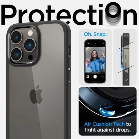 Etui Spigen Ultra Hybrid na iPhone 14 Pro - czarny mat Etui Spigen Ultra Hybrid na iPhone 14 Pro - czarny mat