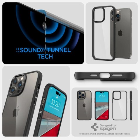 Etui Spigen Ultra Hybrid na iPhone 14 Pro - czarny mat Etui Spigen Ultra Hybrid na iPhone 14 Pro - czarny mat