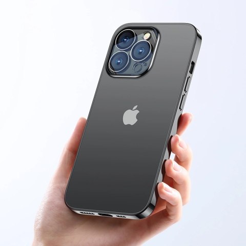 Joyroom 14Q Case etui do iPhone 14 Pro obudowa pokrowiec z metaliczną ramką czarny (JR-14Q2-black) Joyroom 14Q Case etui do iPhone 14 Pro obudowa pokrowiec z metaliczną ramką czarny (JR-14Q2-black)
