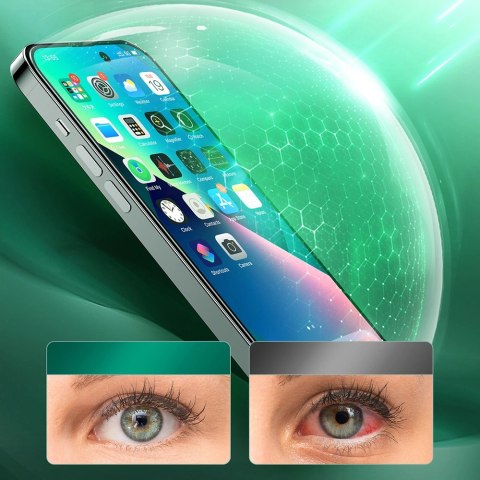 Joyroom Knight zielone szkło do iPhone 14 Pro Max z filtrem Anti Blue Light na cały ekran (JR-G04) Joyroom Knight zielone szkło do iPhone 14 Pro Max z filtrem Anti Blue Light na cały ekran (JR-G04)