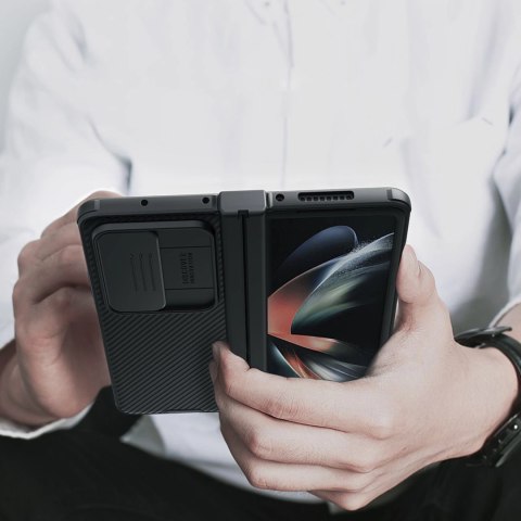 Nillkin CamShield Pro Case (simple) etui Samsung Galaxy Z Fold 4 pokrowiec z osłoną na aparat niebieskie Nillkin CamShield Pro Case (simple) etui Samsung Galaxy Z Fold 4 pokrowiec z osłoną na aparat niebieskie