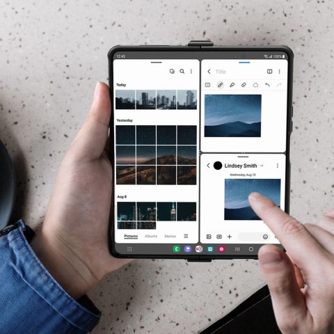 Nillkin CamShield Pro Case (simple) etui Samsung Galaxy Z Fold 4 pokrowiec z osłoną na aparat niebieskie Nillkin CamShield Pro Case (simple) etui Samsung Galaxy Z Fold 4 pokrowiec z osłoną na aparat niebieskie