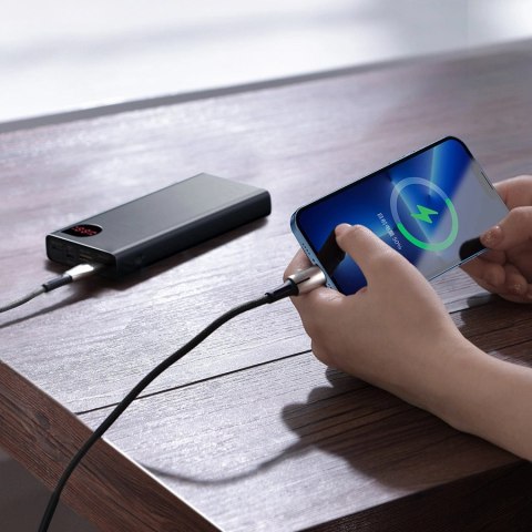Baseus Adaman powerbank z szybkim ładowaniem 20000mAh 22.5W + kabel USB-A - USB-C 3A 0.3m czarny Baseus Adaman powerbank z szybkim ładowaniem 20000mAh 22.5W + kabel USB-A - USB-C 3A 0.3m czarny