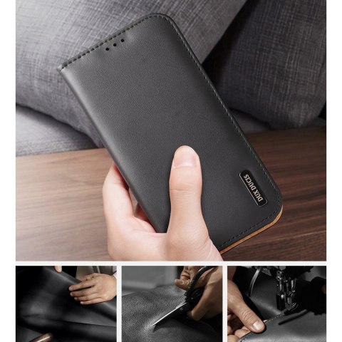 Dux Ducis Hivo skórzane etui z klapką pokrowiec ze skóry naturalnej portfel na karty i dokumenty iPhone 14 Pro czarny Dux Ducis Hivo skórzane etui z klapką pokrowiec ze skóry naturalnej portfel na karty i dokumenty iPhone 14 Pro czarny