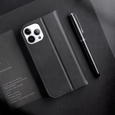 Dux Ducis Hivo skórzane etui z klapką pokrowiec ze skóry naturalnej portfel na karty i dokumenty iPhone 14 Pro czarny Dux Ducis Hivo skórzane etui z klapką pokrowiec ze skóry naturalnej portfel na karty i dokumenty iPhone 14 Pro czarny