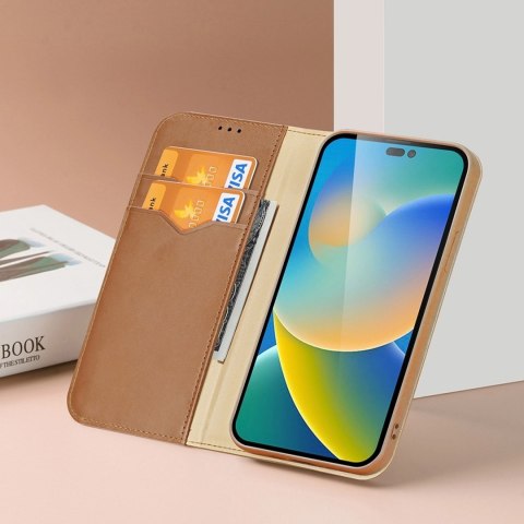 Dux Ducis Hivo skórzane etui z klapką pokrowiec ze skóry naturalnej portfel na karty i dokumenty iPhone 14 Pro czarny Dux Ducis Hivo skórzane etui z klapką pokrowiec ze skóry naturalnej portfel na karty i dokumenty iPhone 14 Pro czarny