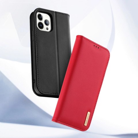 Dux Ducis Hivo skórzane etui z klapką pokrowiec ze skóry naturalnej portfel na karty i dokumenty iPhone 14 Pro czarny Dux Ducis Hivo skórzane etui z klapką pokrowiec ze skóry naturalnej portfel na karty i dokumenty iPhone 14 Pro czarny