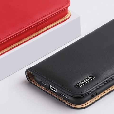 Dux Ducis Hivo skórzane etui z klapką pokrowiec ze skóry naturalnej portfel na karty i dokumenty iPhone 14 Pro czarny Dux Ducis Hivo skórzane etui z klapką pokrowiec ze skóry naturalnej portfel na karty i dokumenty iPhone 14 Pro czarny