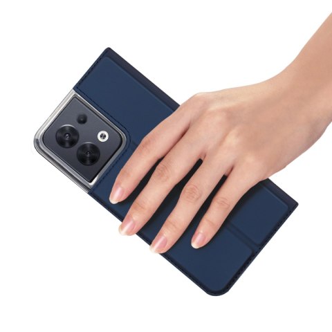 Dux Ducis Skin Pro etui Oppo Reno 8 pokrowiec z klapką portfel na kartę podstawka niebieskie Dux Ducis Skin Pro etui Oppo Reno 8 pokrowiec z klapką portfel na kartę podstawka niebieskie