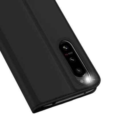 Dux Ducis Skin Pro etui Sony Xperia 5 IV pokrowiec z klapką portfel na kartę podstawka czarne Dux Ducis Skin Pro etui Sony Xperia 5 IV pokrowiec z klapką portfel na kartę podstawka czarne