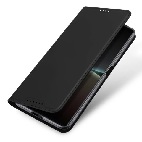 Dux Ducis Skin Pro etui Sony Xperia 5 IV pokrowiec z klapką portfel na kartę podstawka czarne Dux Ducis Skin Pro etui Sony Xperia 5 IV pokrowiec z klapką portfel na kartę podstawka czarne