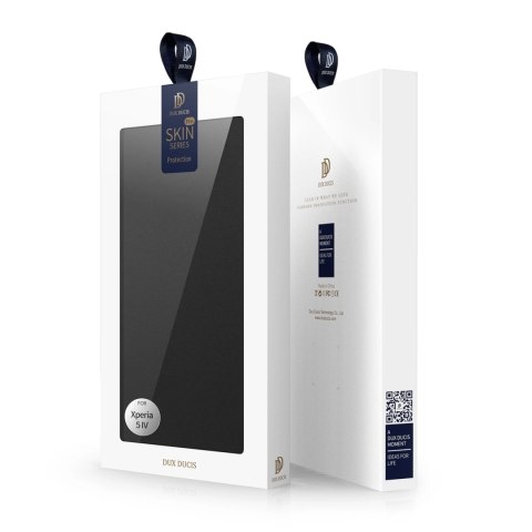 Dux Ducis Skin Pro etui Sony Xperia 5 IV pokrowiec z klapką portfel na kartę podstawka czarne Dux Ducis Skin Pro etui Sony Xperia 5 IV pokrowiec z klapką portfel na kartę podstawka czarne