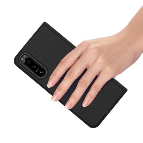 Dux Ducis Skin Pro etui Sony Xperia 5 IV pokrowiec z klapką portfel na kartę podstawka czarne Dux Ducis Skin Pro etui Sony Xperia 5 IV pokrowiec z klapką portfel na kartę podstawka czarne