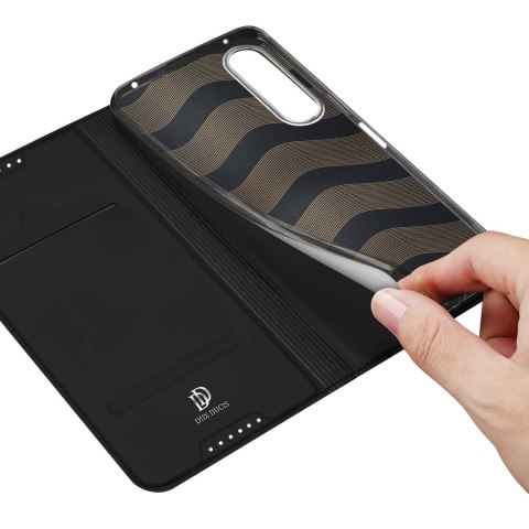 Dux Ducis Skin Pro etui Sony Xperia 5 IV pokrowiec z klapką portfel na kartę podstawka czarne Dux Ducis Skin Pro etui Sony Xperia 5 IV pokrowiec z klapką portfel na kartę podstawka czarne