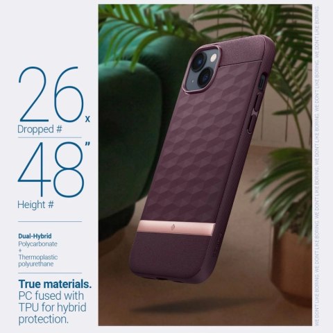 Etui Caseology Parallax Mag z MagSafe na iPhone 14 Plus - burgundowe