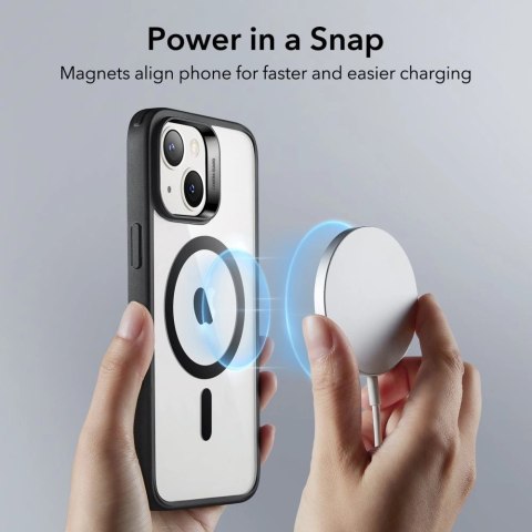 Etui ESR Classic Hybrid Halolock z MagSafe na iPhone 14 Plus - przezroczysto-czarne Etui ESR Classic Hybrid Halolock z MagSafe na iPhone 14 Plus - przezroczysto-czarne