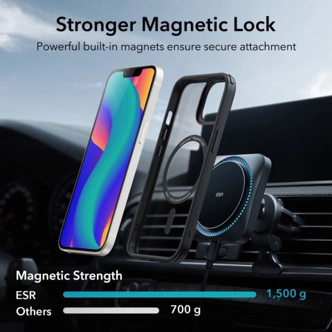 Etui ESR Classic Hybrid Halolock z MagSafe na iPhone 14 Plus - przezroczysto-czarne Etui ESR Classic Hybrid Halolock z MagSafe na iPhone 14 Plus - przezroczysto-czarne