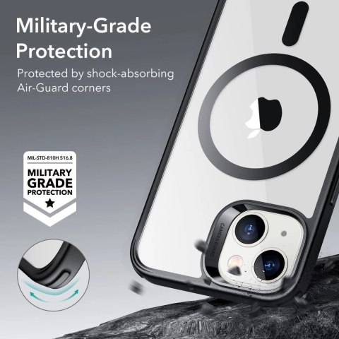 Etui ESR Classic Hybrid Halolock z MagSafe na iPhone 14 Plus - przezroczysto-czarne Etui ESR Classic Hybrid Halolock z MagSafe na iPhone 14 Plus - przezroczysto-czarne