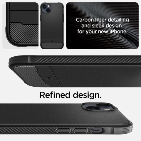 Etui Spigen Rugged Armor Mag z MagSafe na iPhone 14 Plus - czarny mat Etui Spigen Rugged Armor Mag z MagSafe na iPhone 14 Plus - czarny mat