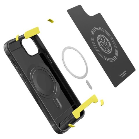 Etui Spigen Rugged Armor Mag z MagSafe na iPhone 14 Plus - czarny mat Etui Spigen Rugged Armor Mag z MagSafe na iPhone 14 Plus - czarny mat