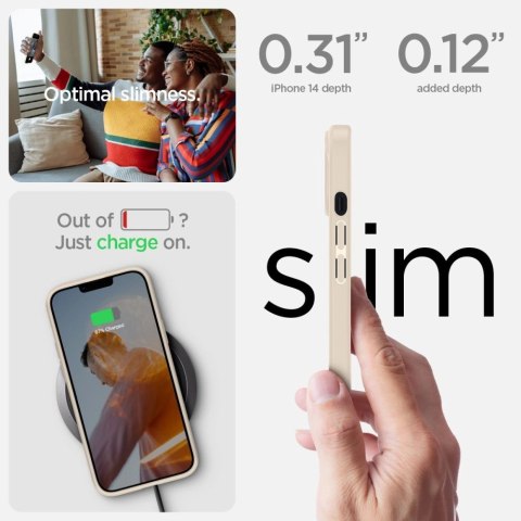 Etui Spigen Ultra Hybrid na iPhone 14 Plus - piaskowe Etui Spigen Ultra Hybrid na iPhone 14 Plus - piaskowe