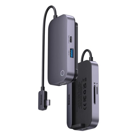 Uniwersalny HUB USB do tabletu / smartfona 6w1 USB-C Baseus PadJoy - ciemnoszary Uniwersalny HUB USB do tabletu / smartfona 6w1 USB-C Baseus PadJoy - ciemnoszary