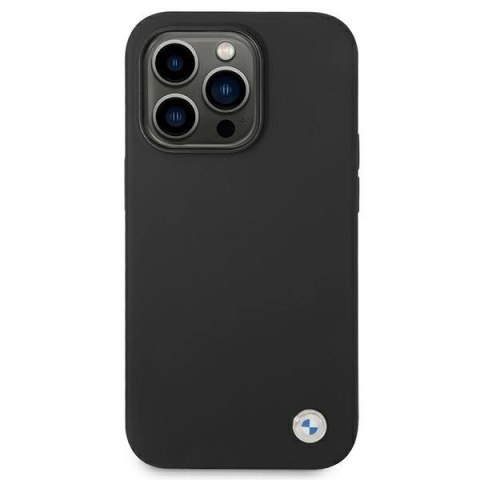 Etui BMW Silicone Metal Logo na iPhone 14 Pro Max - czarne Etui BMW Silicone Metal Logo na iPhone 14 Pro Max - czarne