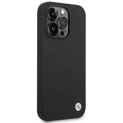 Etui BMW Silicone Metal Logo na iPhone 14 Pro Max - czarne Etui BMW Silicone Metal Logo na iPhone 14 Pro Max - czarne