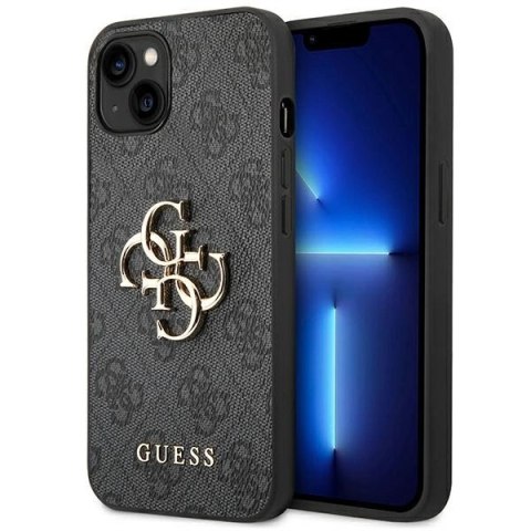 Etui Guess 4G Big Metal Logo na iPhone 14 - szare