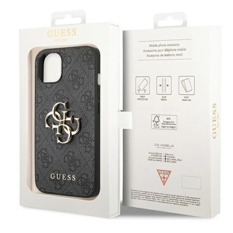 Etui Guess 4G Big Metal Logo na iPhone 14 - szare